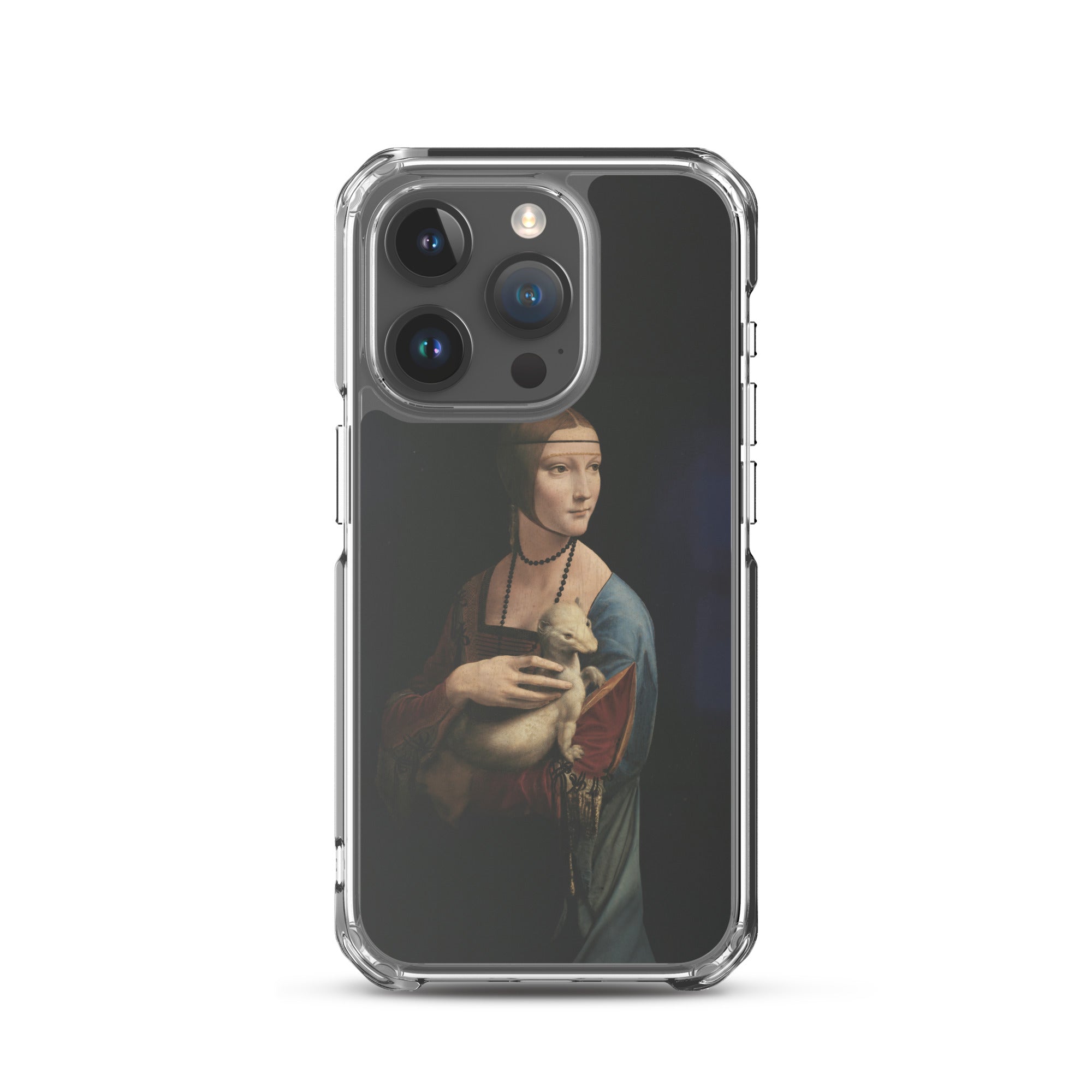 Leonardo da Vinci „Dame mit dem Hermelin“, berühmtes Gemälde, iPhone®-Hülle | Transparente Kunsthülle für iPhone®