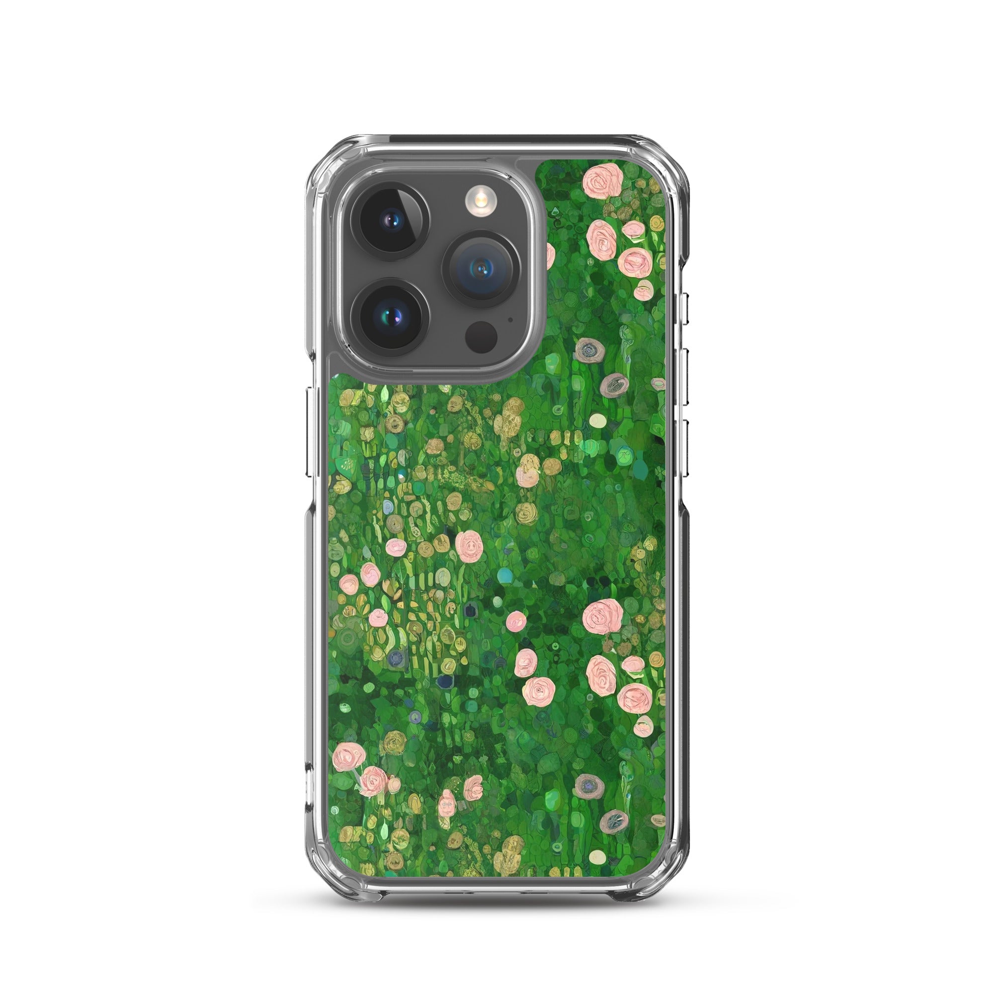 Gustav Klimt 'Rosebushes under the Trees' Famous Painting iPhone® Case | Clear Art Case for iPhone®