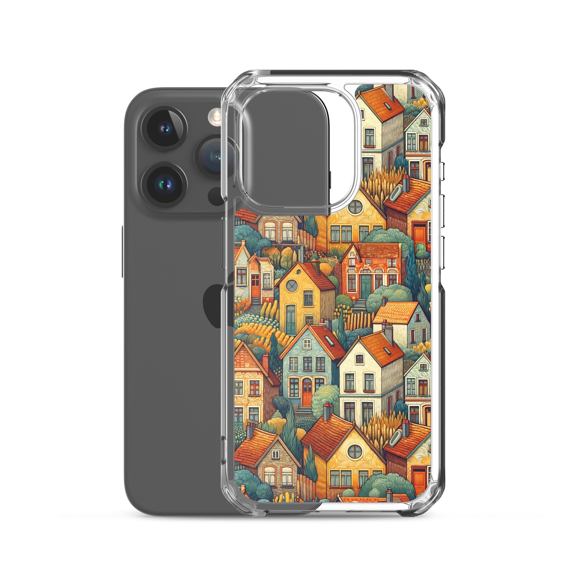 Famous Painting iPhone® Case | Clear Art Case for iPhone® Vincent van Gogh 'Houses at Auvers'