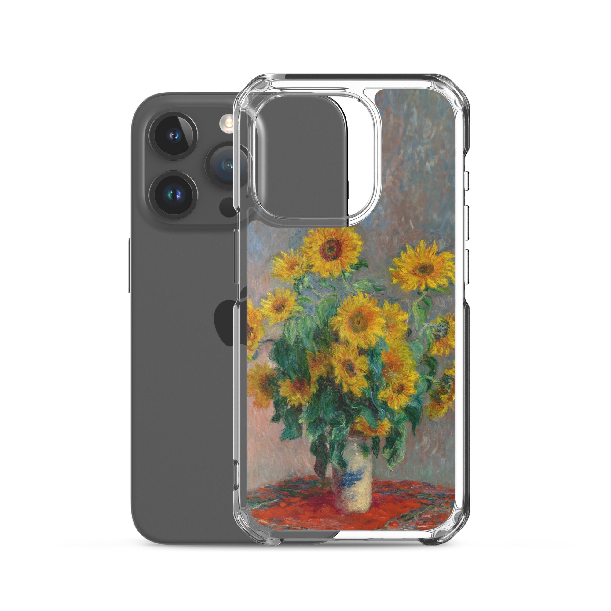 Claude Monet „Sonnenblumenstrauß“, berühmtes Gemälde, iPhone®-Hülle | Transparente Kunsthülle für iPhone®