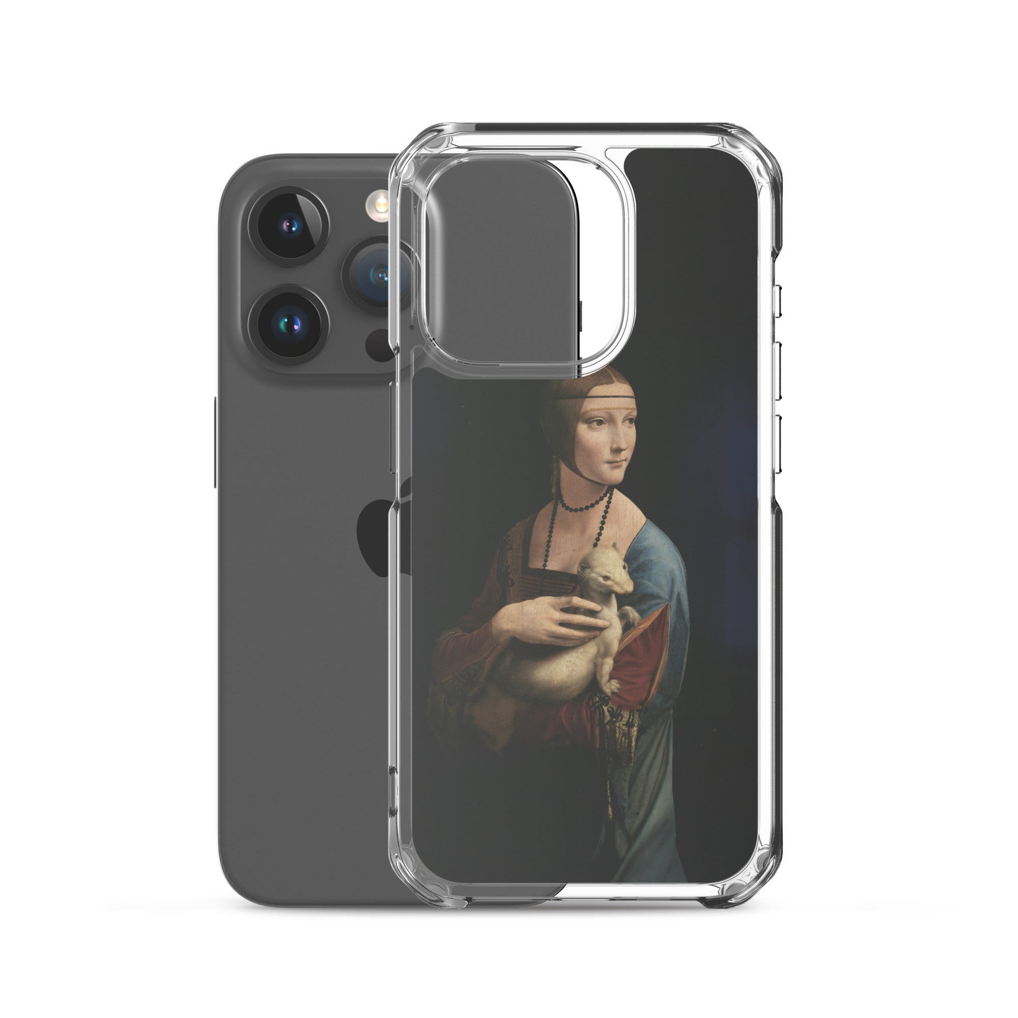 Leonardo da Vinci „Dame mit dem Hermelin“, berühmtes Gemälde, iPhone®-Hülle | Transparente Kunsthülle für iPhone®