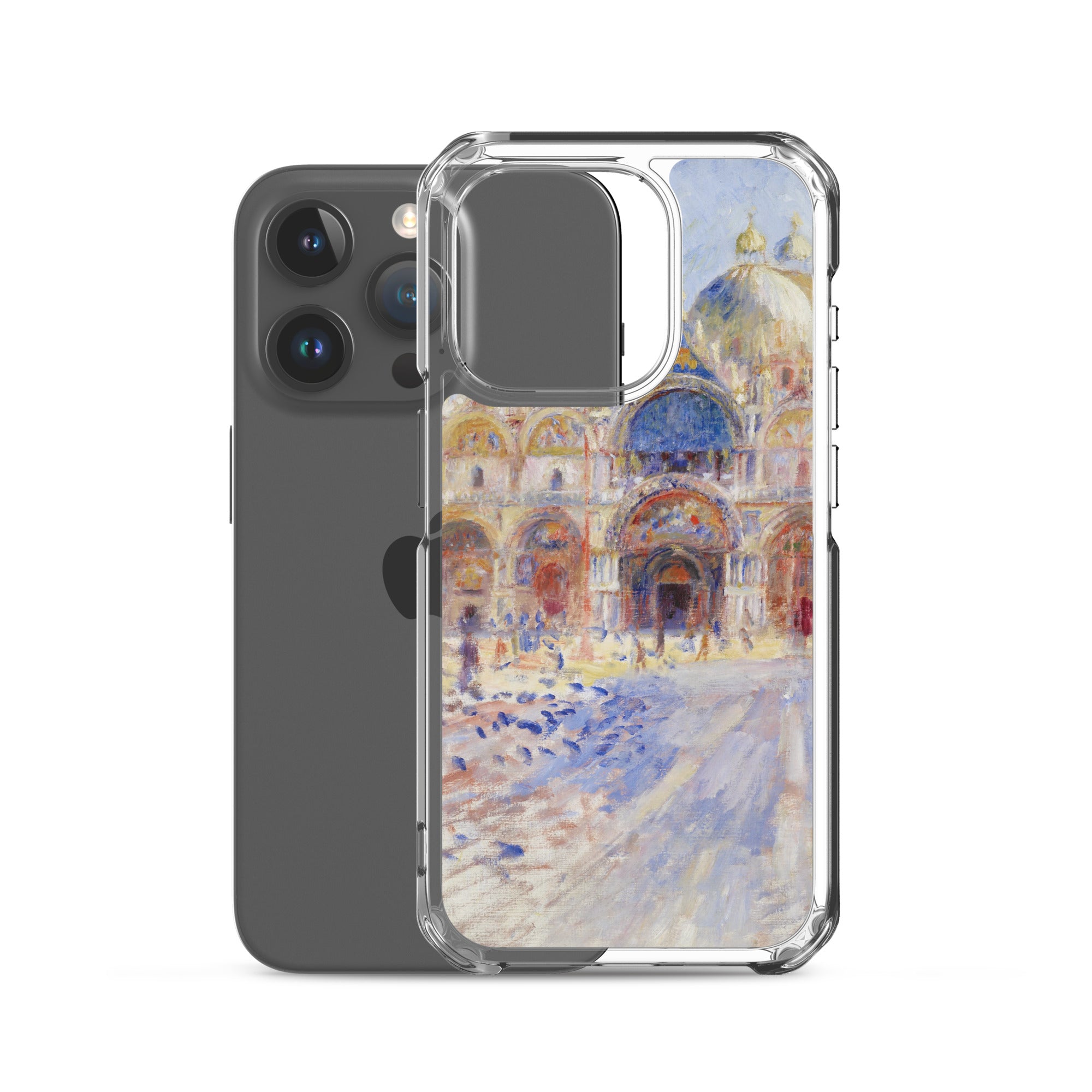 Pierre-Auguste Renoir 'The Piazza San Marco, Venice' Famous Painting iPhone® Case | Clear Art Case for iPhone®