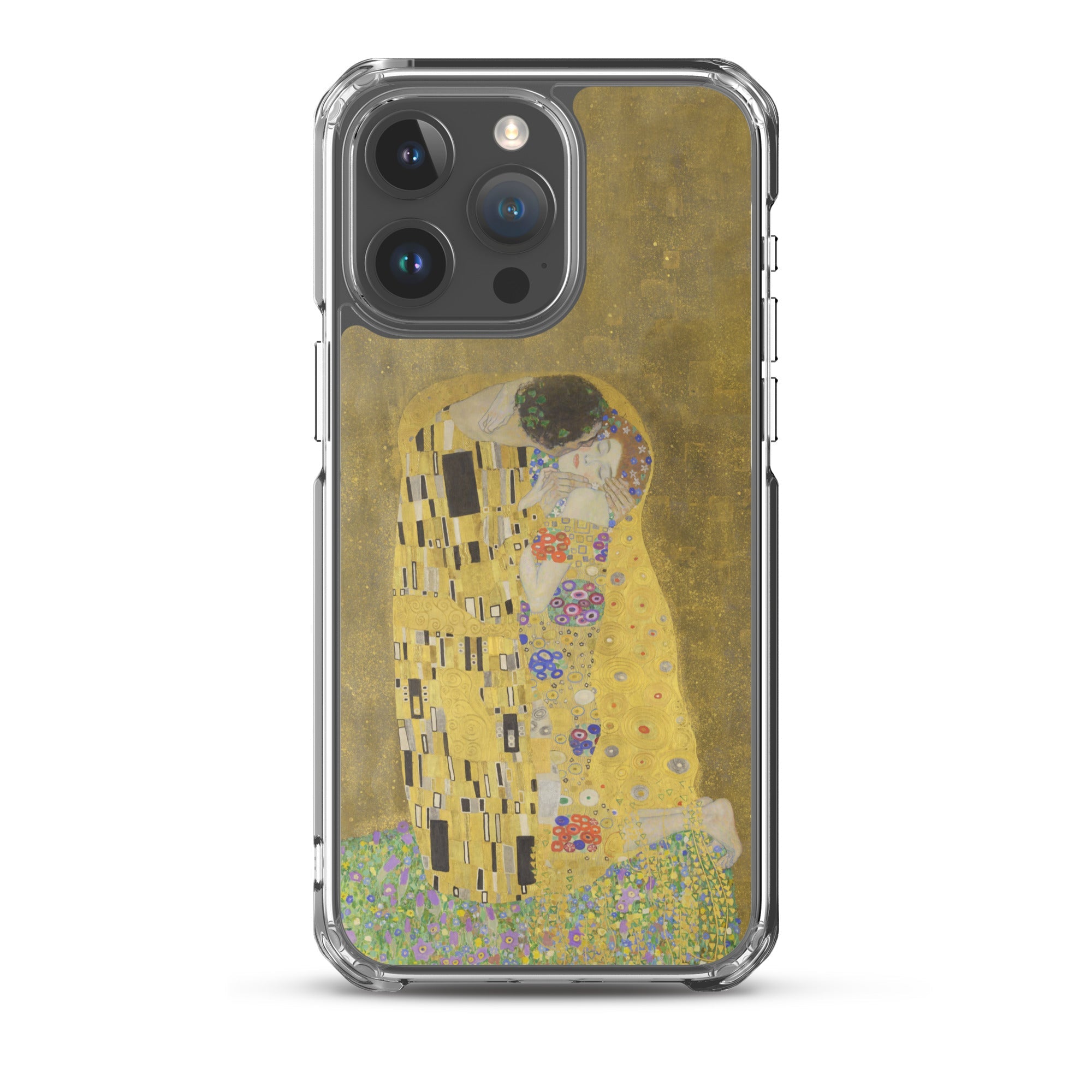 Gustav Klimt „Der Kuss“ Berühmtes Gemälde iPhone® Hülle | Transparente Kunsthülle für iPhone®