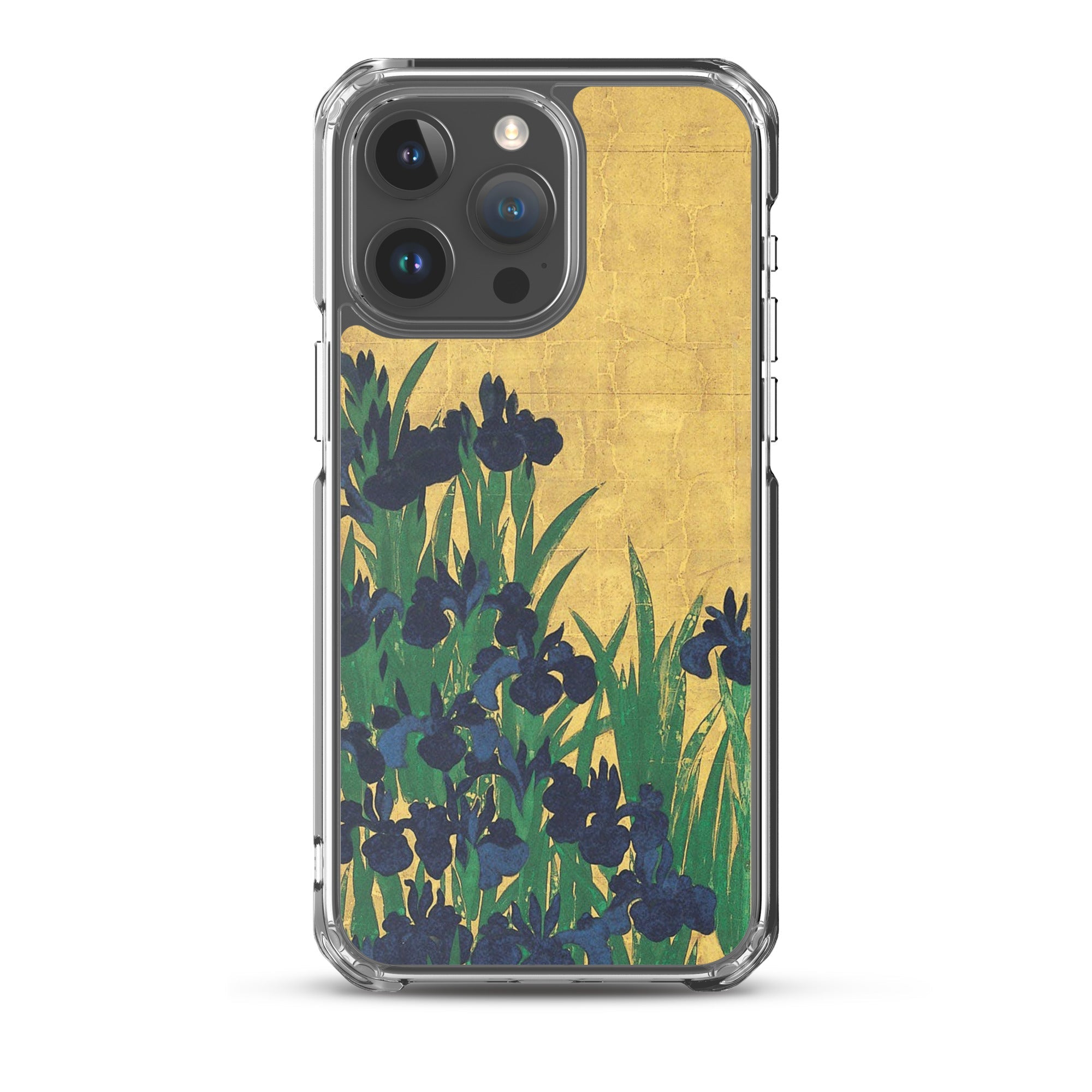 Ogata Kōrin 'Iris' berühmtes Gemälde iPhone® Hülle | Transparente Kunsthülle für iPhone®