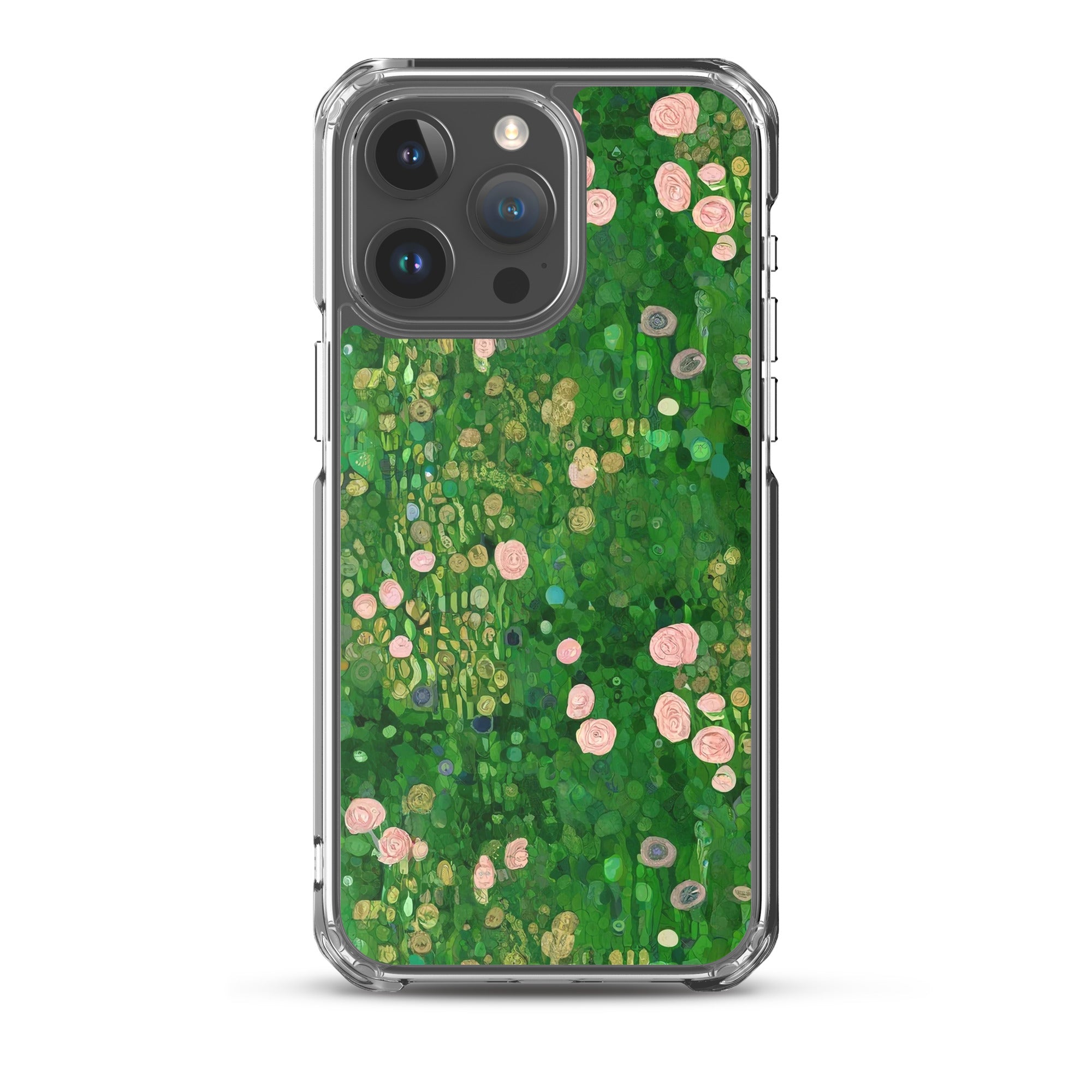 Gustav Klimt 'Rosebushes under the Trees' Famous Painting iPhone® Case | Clear Art Case for iPhone®