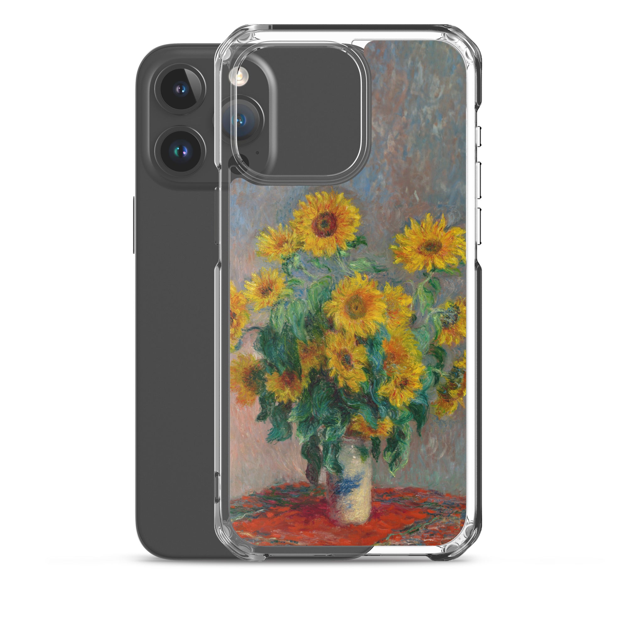 Claude Monet „Sonnenblumenstrauß“, berühmtes Gemälde, iPhone®-Hülle | Transparente Kunsthülle für iPhone®