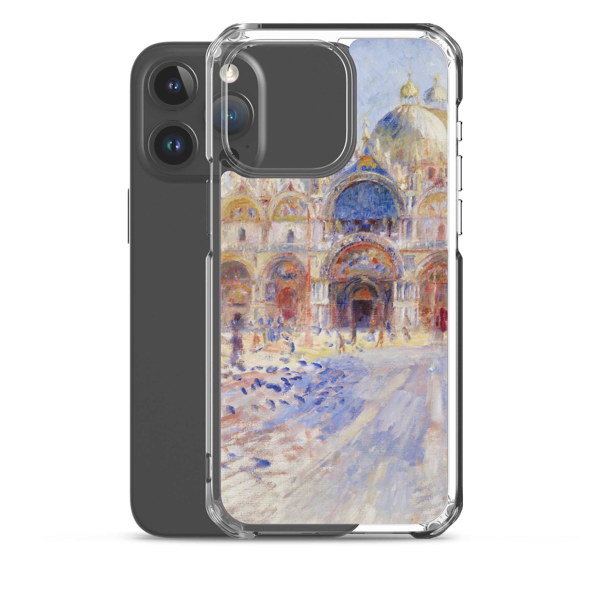 Pierre-Auguste Renoir 'The Piazza San Marco, Venice' Famous Painting iPhone® Case | Clear Art Case for iPhone®