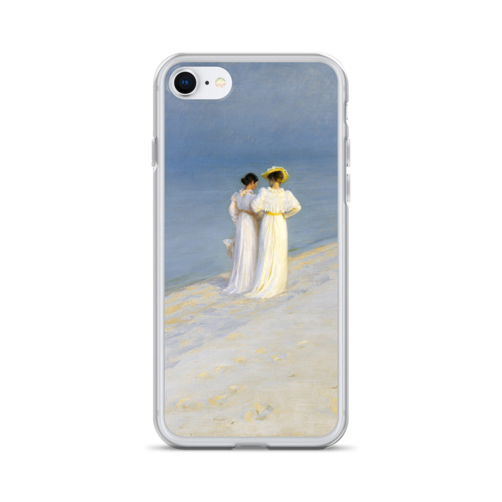 P.S. Krøyer 'Summer Evening on Skagen's Southern Beach' Famous Painting iPhone® Case | Clear Art Case for iPhone®