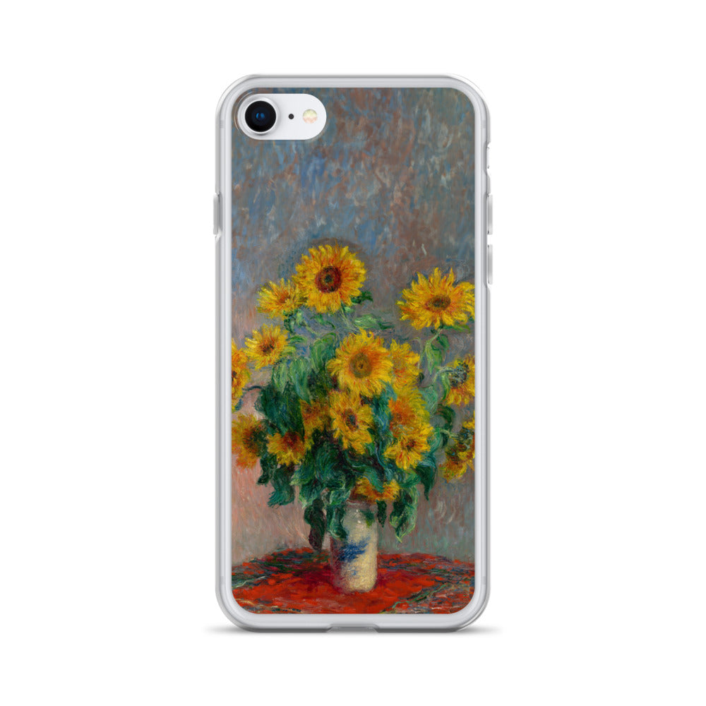 Claude Monet „Sonnenblumenstrauß“, berühmtes Gemälde, iPhone®-Hülle | Transparente Kunsthülle für iPhone®