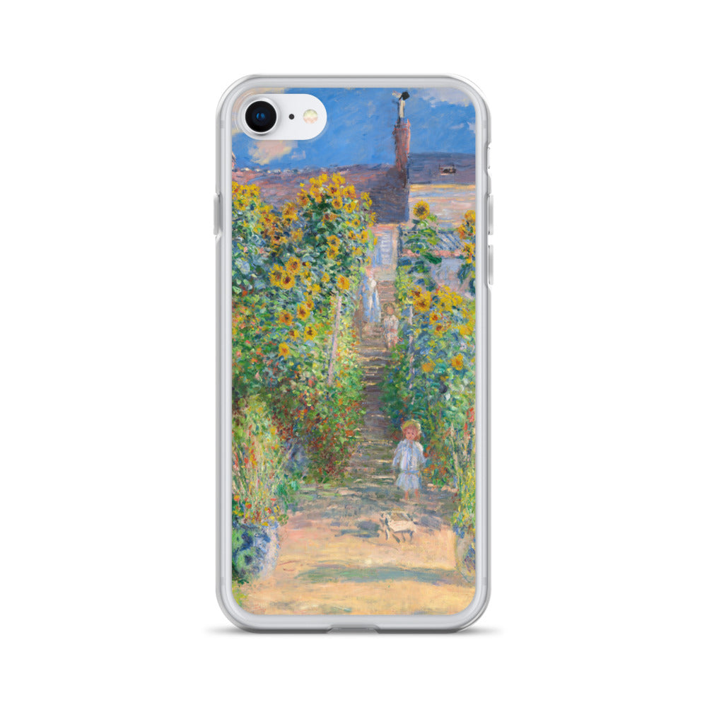 Claude Monet 'The Artist's Garden at Vétheuil' Famous Painting iPhone® Case | Clear Art Case for iPhone®