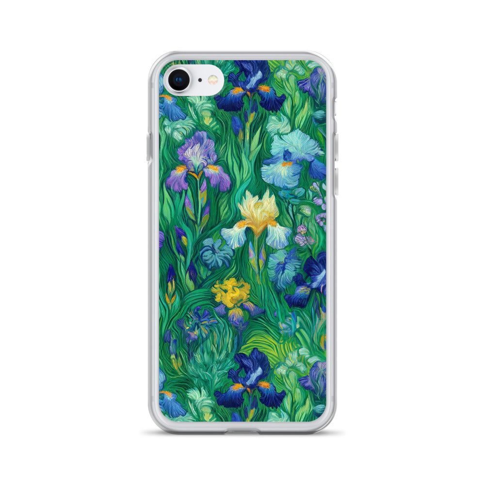 iPhone®-Hülle „Schwertlilien“ von Vincent van Gogh, berühmtes Gemälde | Transparente Kunsthülle für iPhone®