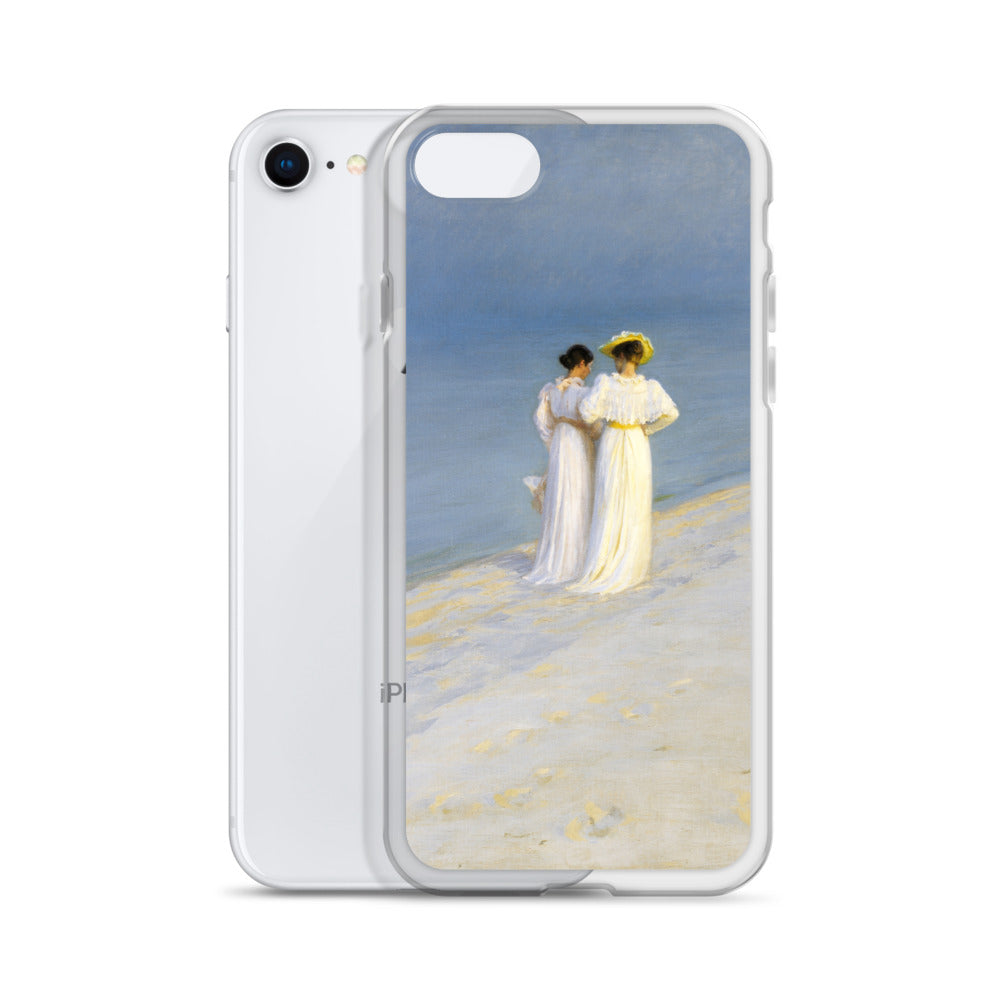 P.S. Krøyer 'Summer Evening on Skagen's Southern Beach' Famous Painting iPhone® Case | Clear Art Case for iPhone®