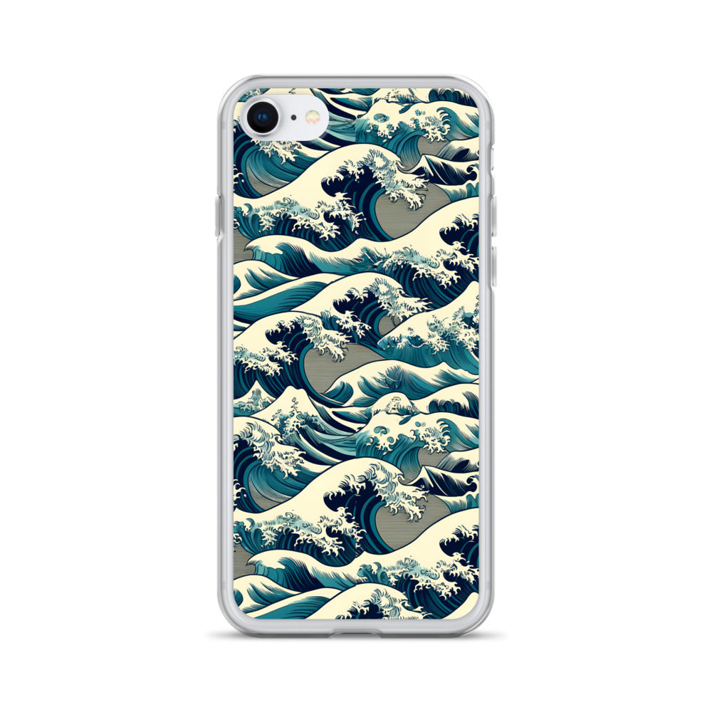 Hokusai „Die große Welle vor Kanagawa“ – berühmtes Gemälde – iPhone®-Hülle | Transparente Kunsthülle für iPhone®