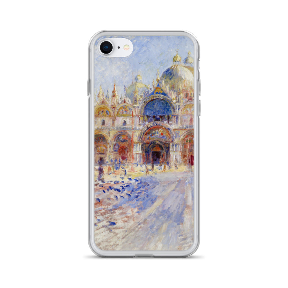 Pierre-Auguste Renoir 'The Piazza San Marco, Venice' Famous Painting iPhone® Case | Clear Art Case for iPhone®