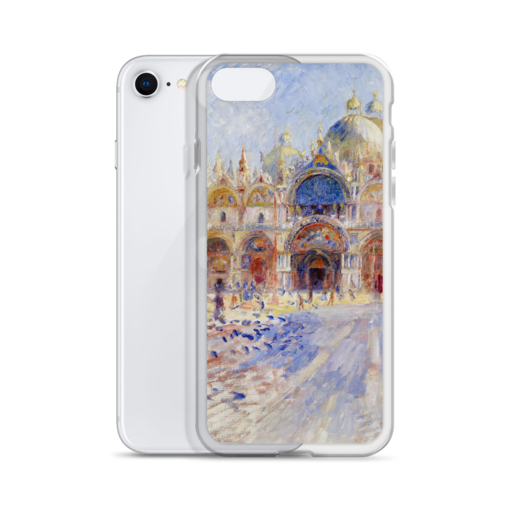 Pierre-Auguste Renoir 'The Piazza San Marco, Venice' Famous Painting iPhone® Case | Clear Art Case for iPhone®