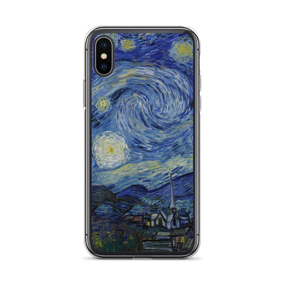 iPhone®-Hülle „Sternennacht“ von Vincent van Gogh, berühmtes Gemälde | Transparente Kunsthülle für iPhone®