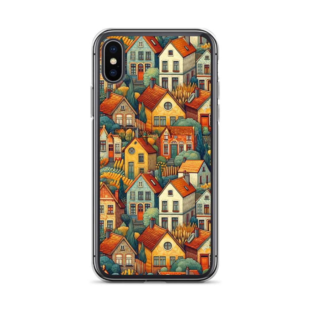 Famous Painting iPhone® Case | Clear Art Case for iPhone® Vincent van Gogh 'Houses at Auvers'
