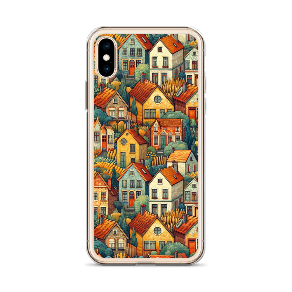 Famous Painting iPhone® Case | Clear Art Case for iPhone® Vincent van Gogh 'Houses at Auvers'