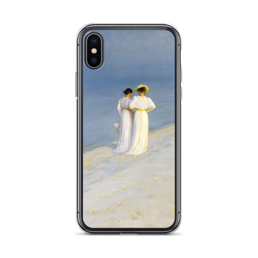 P.S. Krøyer 'Summer Evening on Skagen's Southern Beach' Famous Painting iPhone® Case | Clear Art Case for iPhone®