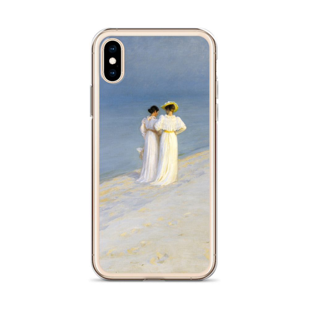 P.S. Krøyer 'Summer Evening on Skagen's Southern Beach' Famous Painting iPhone® Case | Clear Art Case for iPhone®