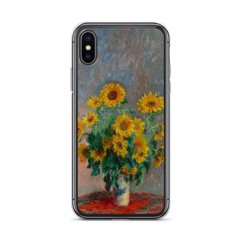 Claude Monet „Sonnenblumenstrauß“, berühmtes Gemälde, iPhone®-Hülle | Transparente Kunsthülle für iPhone®