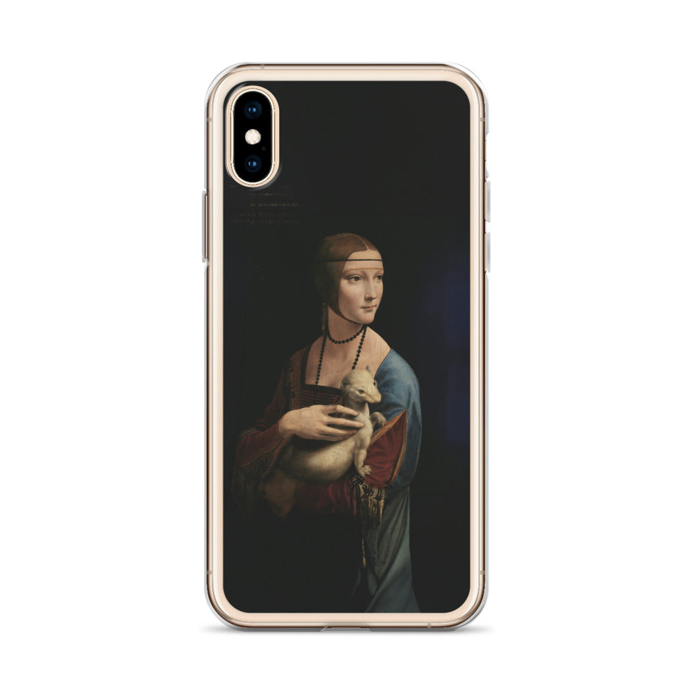 Leonardo da Vinci „Dame mit dem Hermelin“, berühmtes Gemälde, iPhone®-Hülle | Transparente Kunsthülle für iPhone®