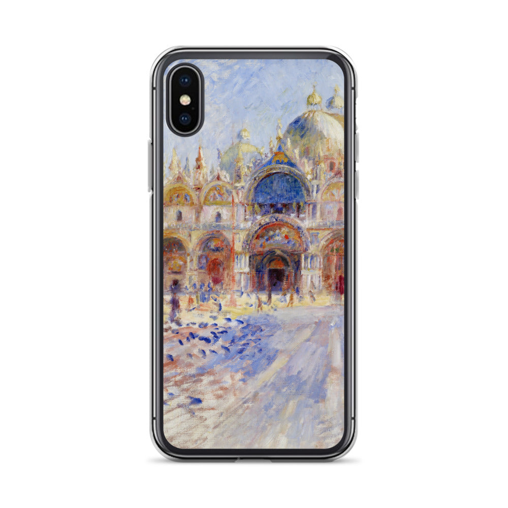 Pierre-Auguste Renoir 'The Piazza San Marco, Venice' Famous Painting iPhone® Case | Clear Art Case for iPhone®