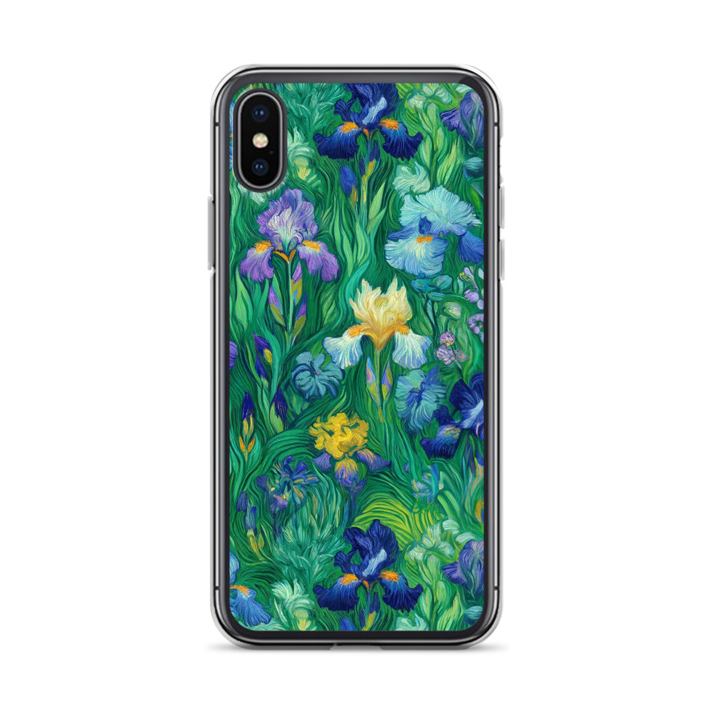 Vincent van Gogh 'Irises' Famous Painting iPhone® Case | Clear Art Case for iPhone®