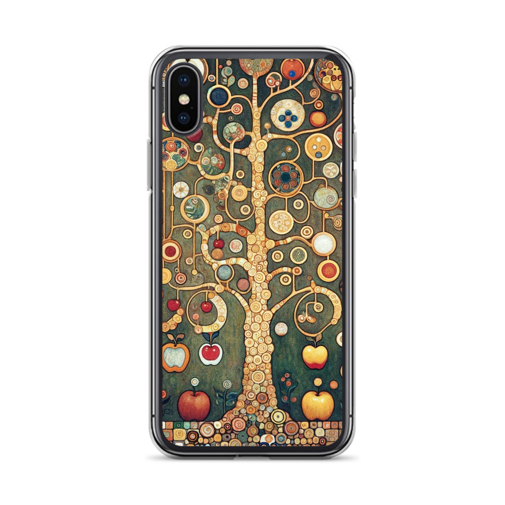 Gustav Klimt „Apfelbaum I“ Berühmtes Gemälde iPhone® Hülle | Transparente Kunsthülle für iPhone®