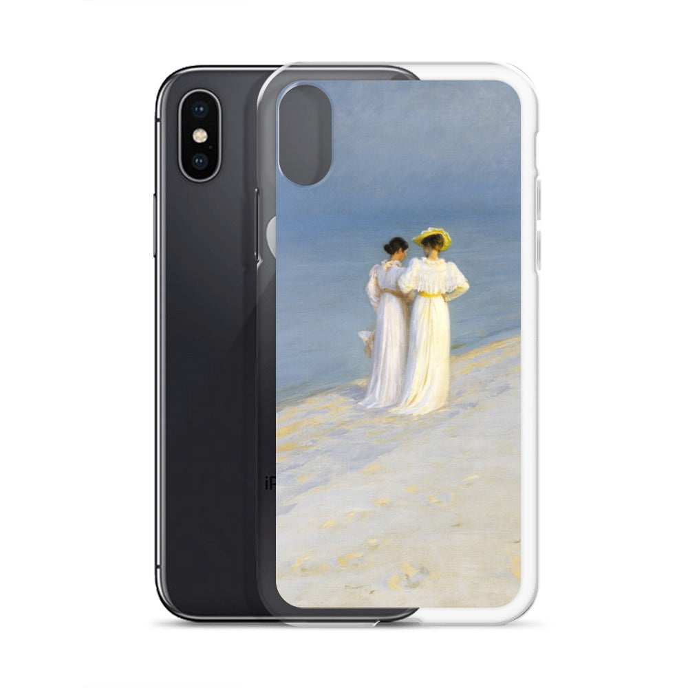 P.S. Krøyer 'Summer Evening on Skagen's Southern Beach' Famous Painting iPhone® Case | Clear Art Case for iPhone®