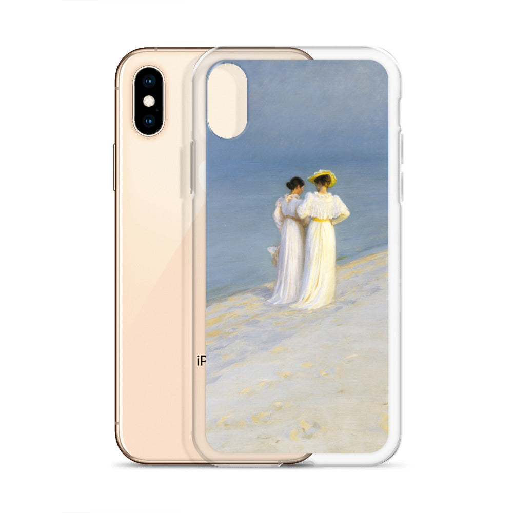 P.S. Krøyer 'Summer Evening on Skagen's Southern Beach' Famous Painting iPhone® Case | Clear Art Case for iPhone®