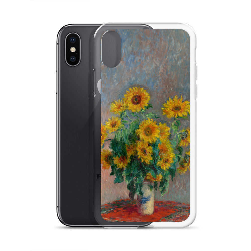 Claude Monet „Sonnenblumenstrauß“, berühmtes Gemälde, iPhone®-Hülle | Transparente Kunsthülle für iPhone®