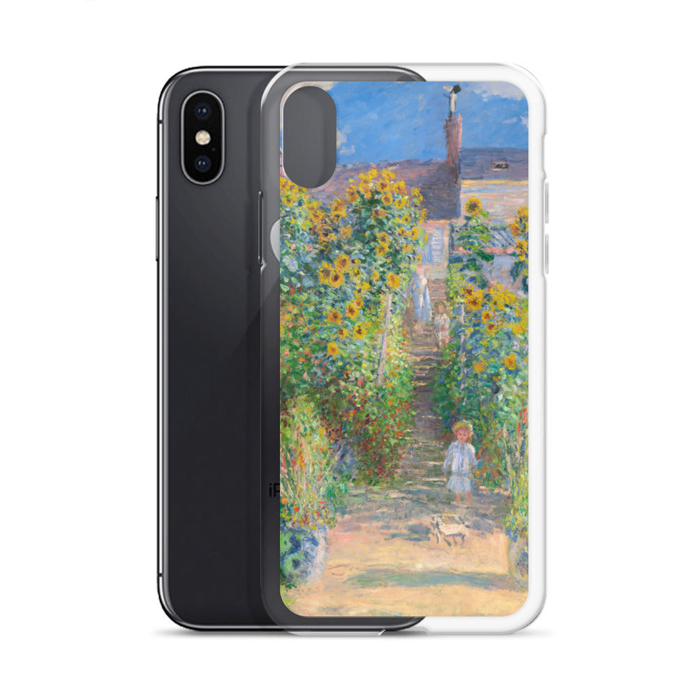 Claude Monet „Der Garten des Künstlers in Vétheuil“, berühmtes Gemälde, iPhone®-Hülle | Transparente Kunsthülle für iPhone® 