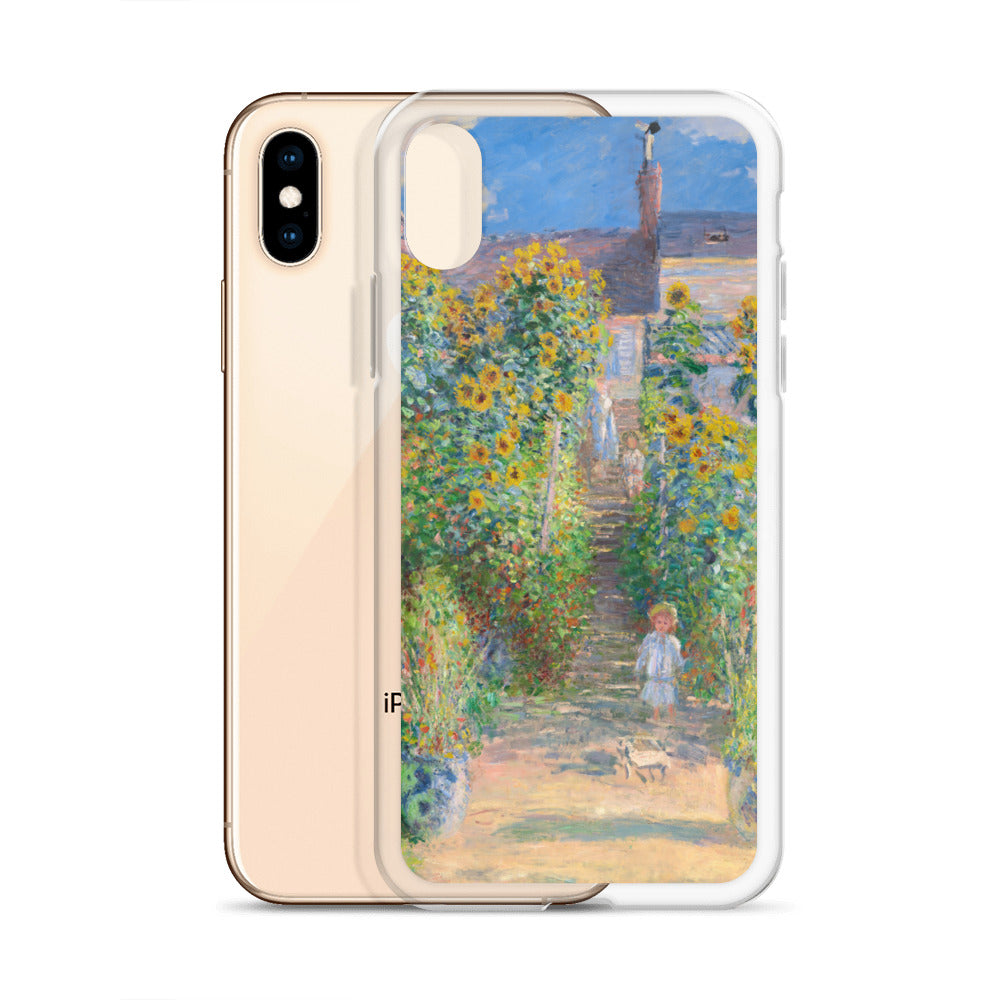 Claude Monet „Der Garten des Künstlers in Vétheuil“, berühmtes Gemälde, iPhone®-Hülle | Transparente Kunsthülle für iPhone® 