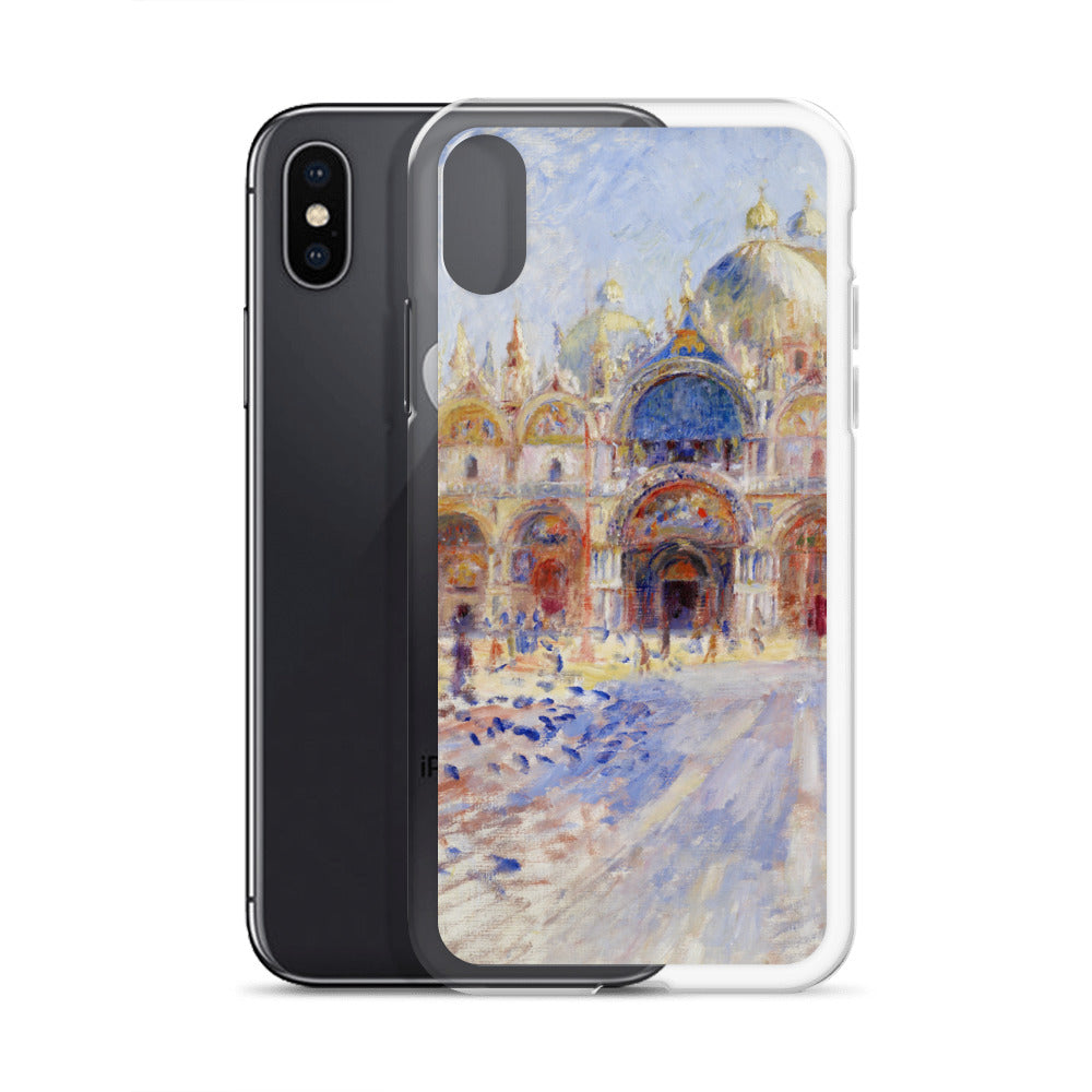 Pierre-Auguste Renoir 'The Piazza San Marco, Venice' Famous Painting iPhone® Case | Clear Art Case for iPhone®