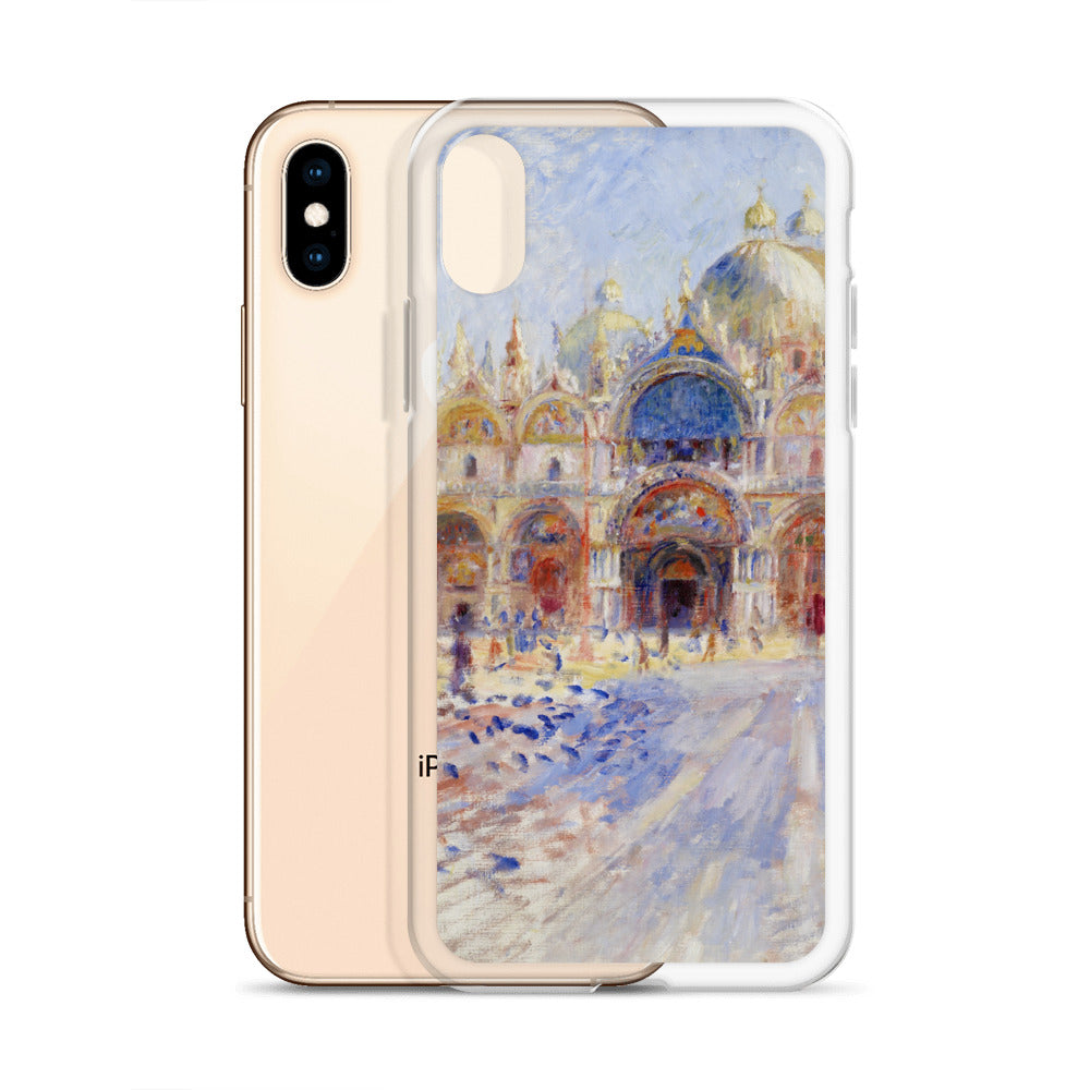 Pierre-Auguste Renoir 'The Piazza San Marco, Venice' Famous Painting iPhone® Case | Clear Art Case for iPhone®