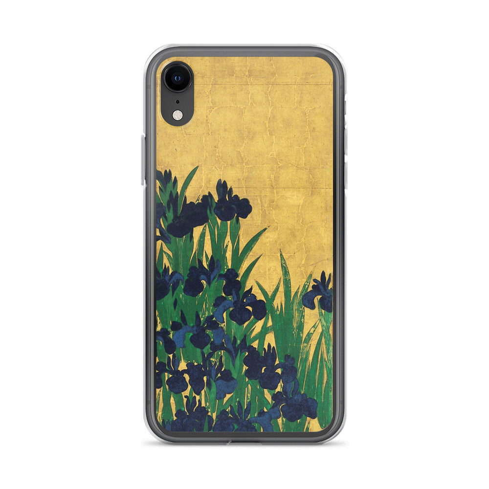 Ogata Kōrin 'Iris' berühmtes Gemälde iPhone® Hülle | Transparente Kunsthülle für iPhone®