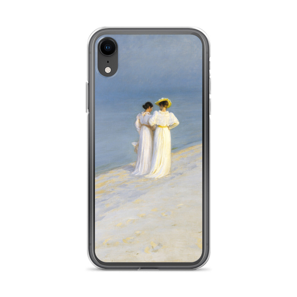 P.S. Krøyer 'Summer Evening on Skagen's Southern Beach' Famous Painting iPhone® Case | Clear Art Case for iPhone®