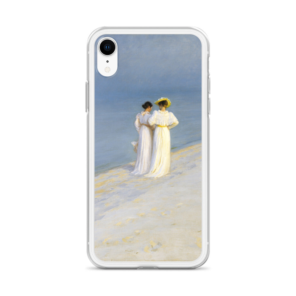 P.S. Krøyer 'Summer Evening on Skagen's Southern Beach' Famous Painting iPhone® Case | Clear Art Case for iPhone®