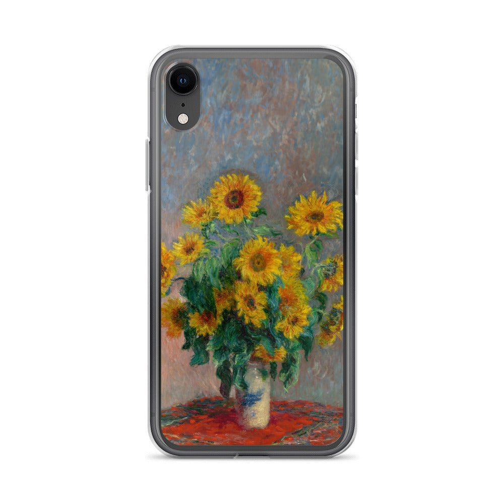 Claude Monet „Sonnenblumenstrauß“, berühmtes Gemälde, iPhone®-Hülle | Transparente Kunsthülle für iPhone®