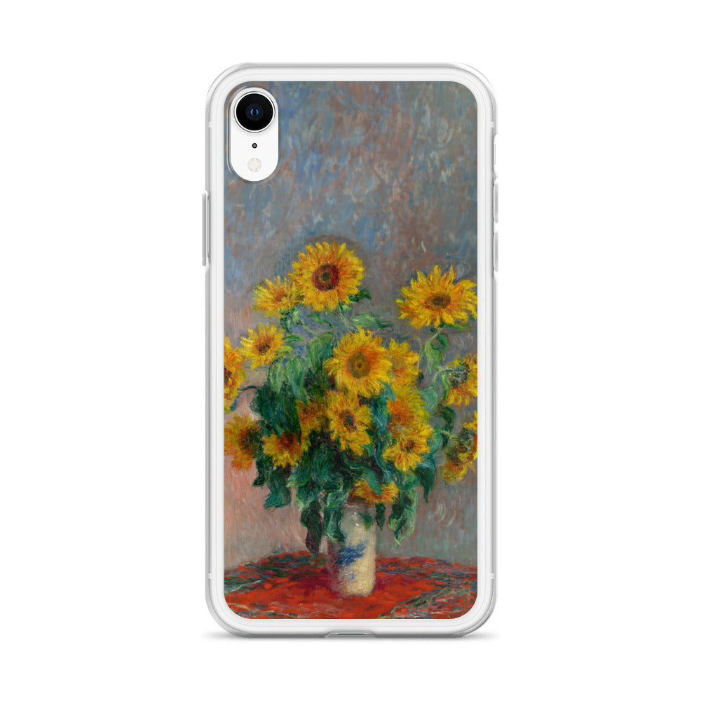 Claude Monet „Sonnenblumenstrauß“, berühmtes Gemälde, iPhone®-Hülle | Transparente Kunsthülle für iPhone®