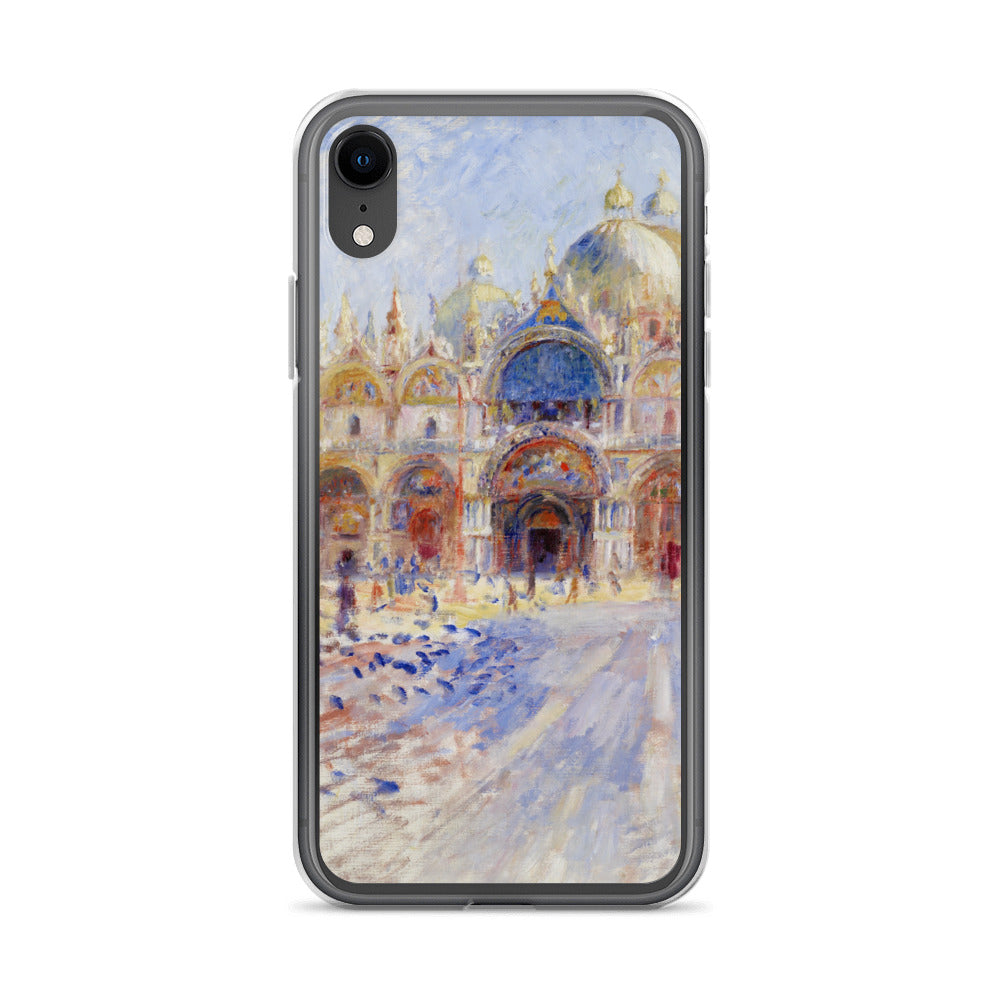 Pierre-Auguste Renoir 'The Piazza San Marco, Venice' Famous Painting iPhone® Case | Clear Art Case for iPhone®