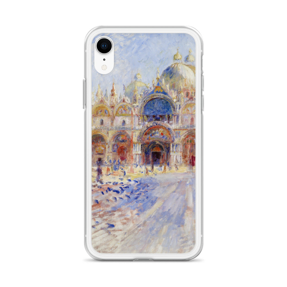 Pierre-Auguste Renoir 'The Piazza San Marco, Venice' Famous Painting iPhone® Case | Clear Art Case for iPhone®