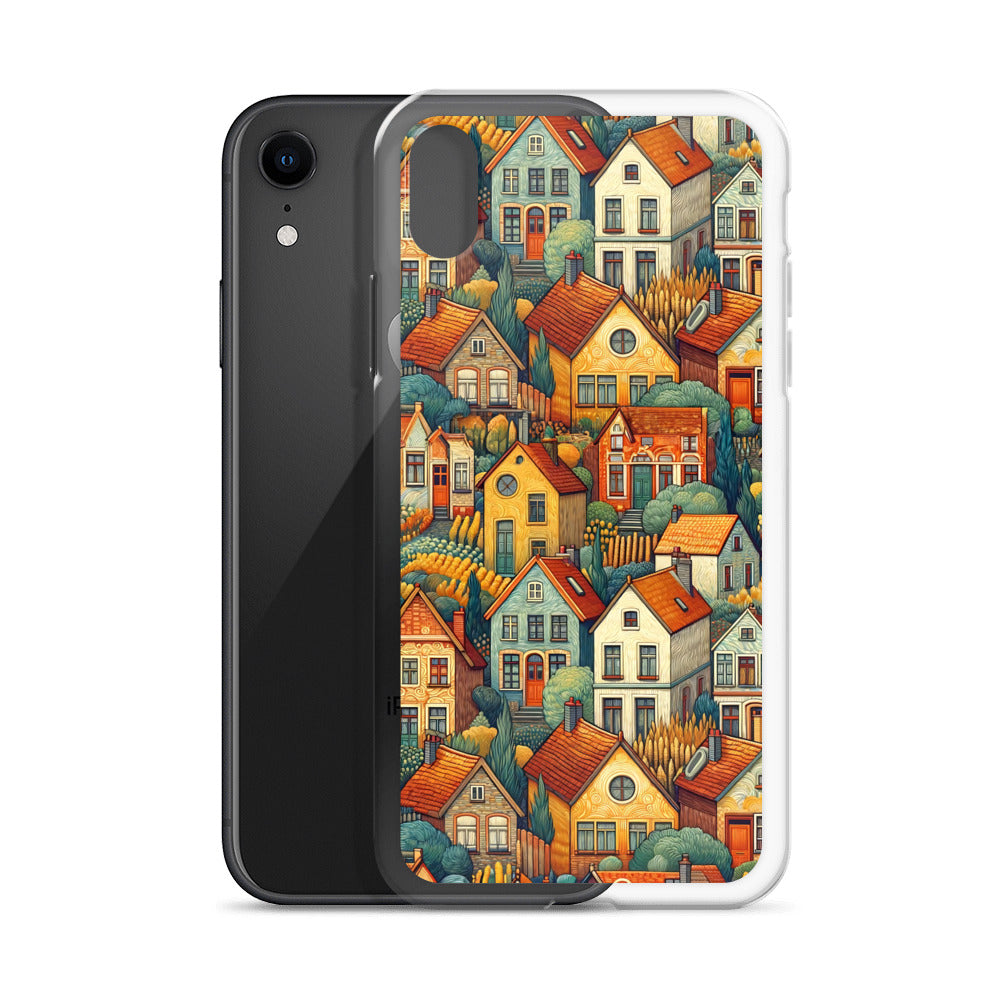 Famous Painting iPhone® Case | Clear Art Case for iPhone® Vincent van Gogh 'Houses at Auvers'