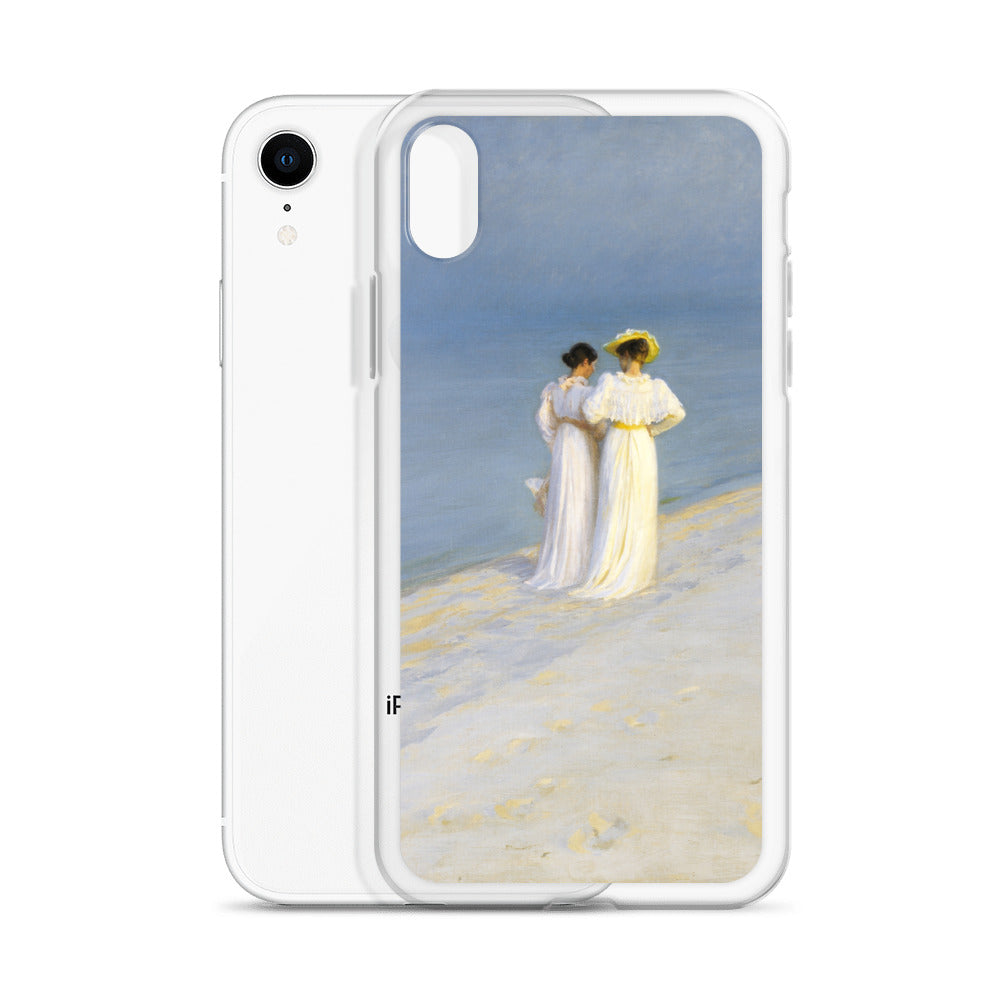 P.S. Krøyer 'Summer Evening on Skagen's Southern Beach' Famous Painting iPhone® Case | Clear Art Case for iPhone®