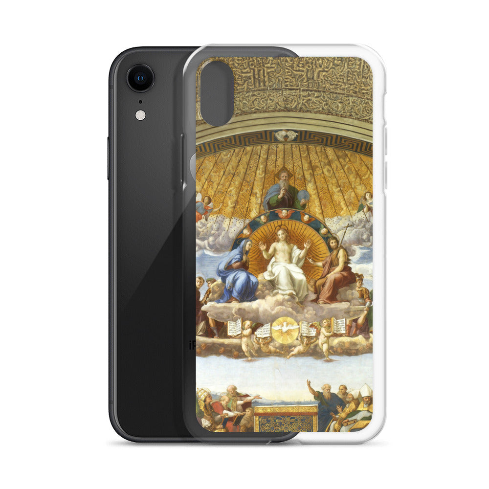 Raphael „Disputation des Allerheiligsten Abendmahls“, berühmtes Gemälde, iPhone®-Hülle | Transparente Kunsthülle für iPhone®
