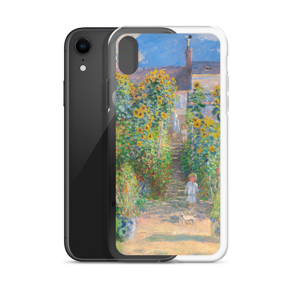 Claude Monet „Der Garten des Künstlers in Vétheuil“, berühmtes Gemälde, iPhone®-Hülle | Transparente Kunsthülle für iPhone® 