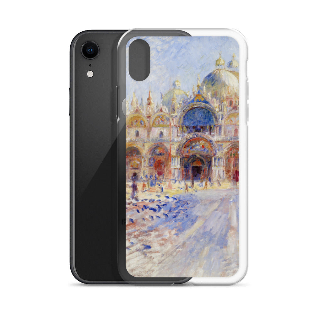 Pierre-Auguste Renoir 'The Piazza San Marco, Venice' Famous Painting iPhone® Case | Clear Art Case for iPhone®