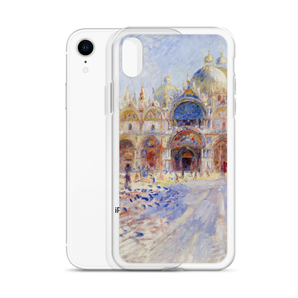 Pierre-Auguste Renoir 'The Piazza San Marco, Venice' Famous Painting iPhone® Case | Clear Art Case for iPhone®