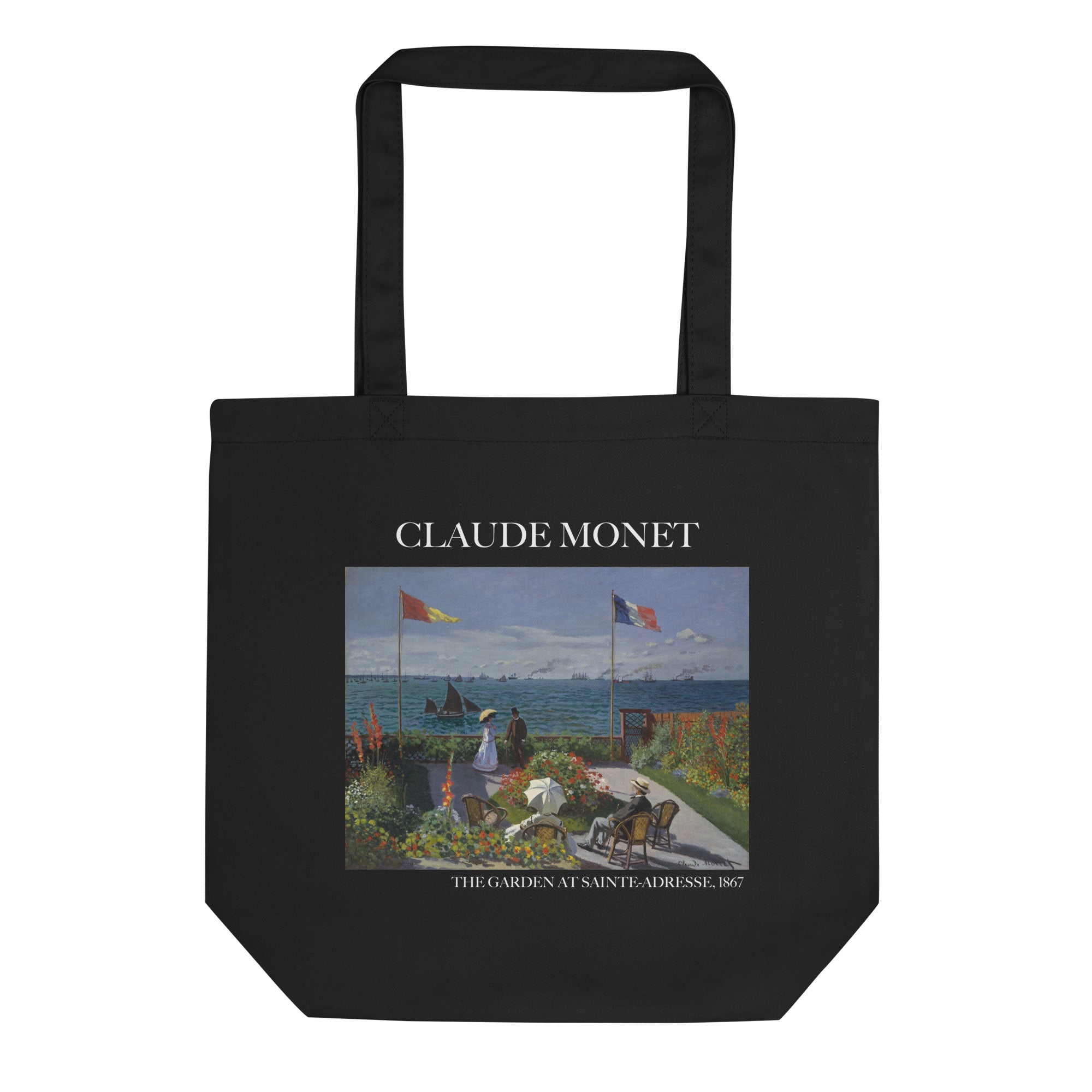 Claude Monet 'The Garden at Sainte-Adresse' Famous Painting Totebag | Eco Friendly Art Tote Bag